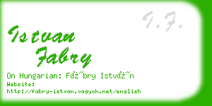 istvan fabry business card